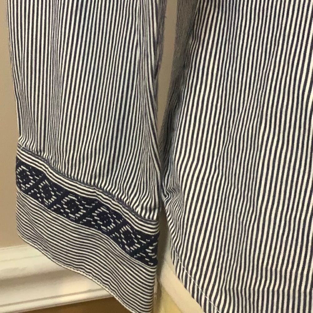 C. Wonder Striped Embroidered Blouse M - Picture 10 of 14